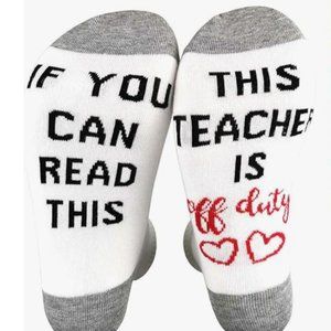 Adorable New Teacher Off Duty Socks (4 pair)
